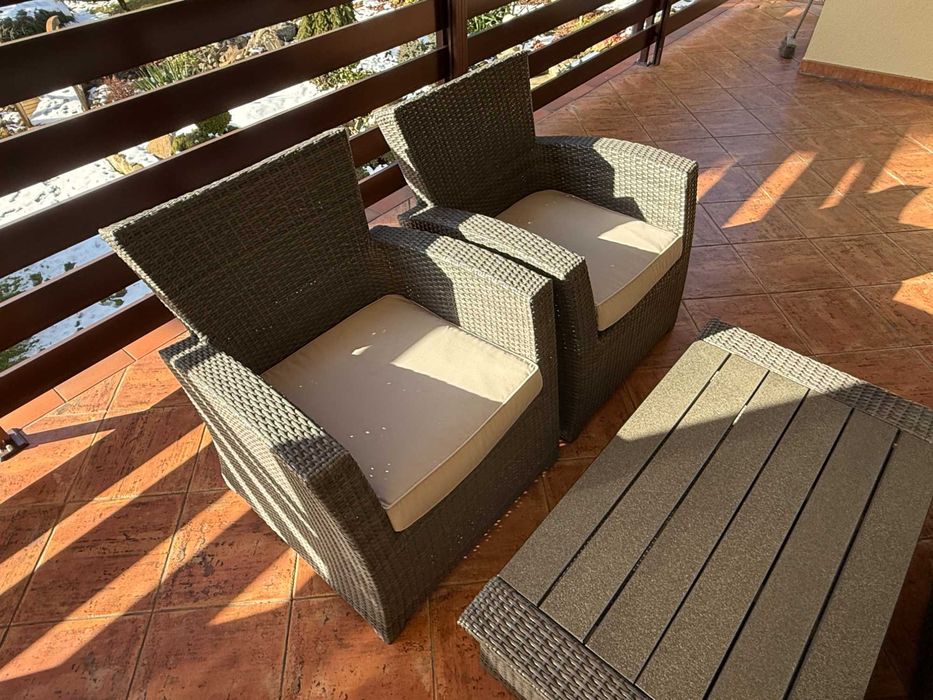 Komplet wypoczynkowy technorattan