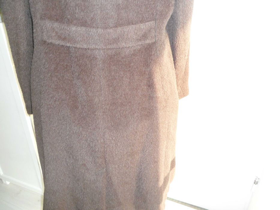 płaszcz, palto  moher, karmelowy lub alpaka czekoladowy