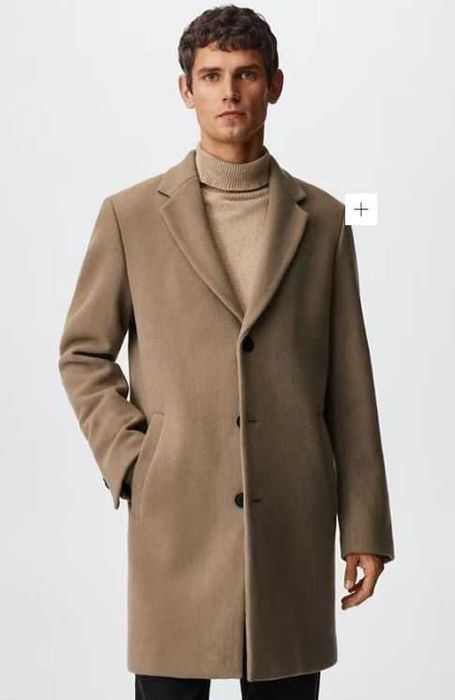 Шерстяное пальто от MANGO размер L есть нюанс