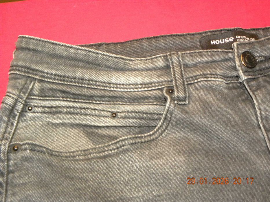 Męskie spodnie dżinsowe House; 34/32