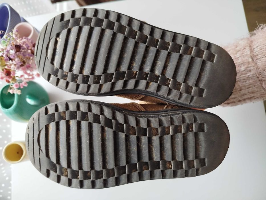 Kozaki botki śniegowce Mido 27 brązowo złote