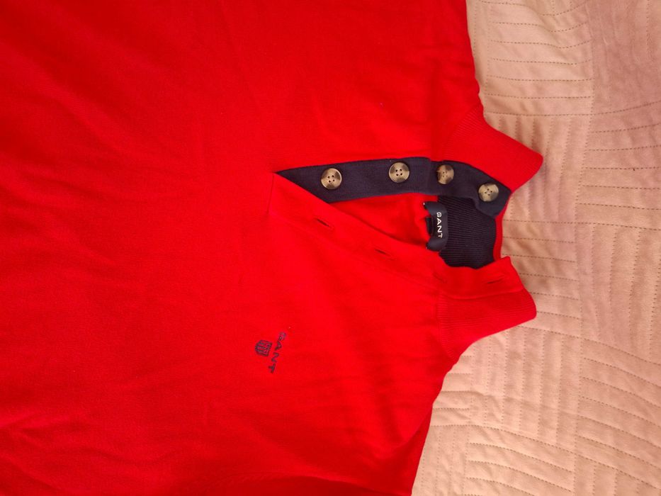 GANT sweter męski marki premium rozmiar L czerwień