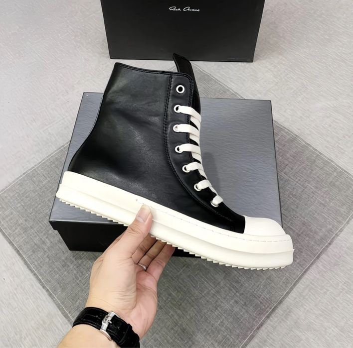 Rick Owens Ramones High. Кожаные рик овенс рамоны