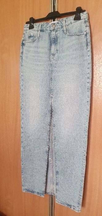 Długa spódnica jeansowa Calvin Klein