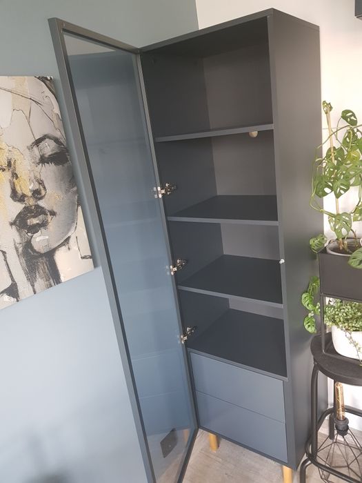 Regał/Witryna/gablota -seria mokko antracyt