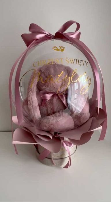 Balon Box Prezentowy Urodziny Chrzest Komunia Baby Shower Dzień Nauczy