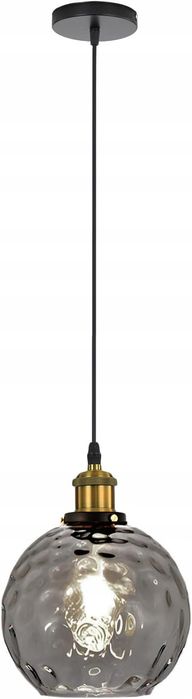 lampa wisząca loft e27 kula szklana vintage industrialna