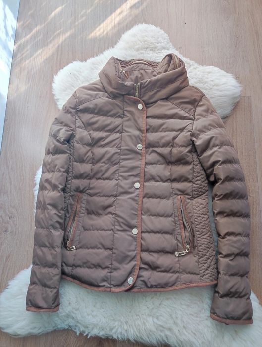 Kurtka pikowana beżowa S