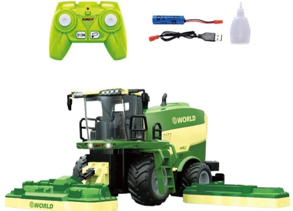 Комбайн на радіокеруванні Lean Toys з газонокосарками 2.4G (21202) (5905991036975)