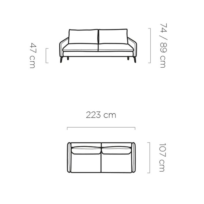 Sofa Glossy – Funkcja Spania i Pojemnik Na Pościel
