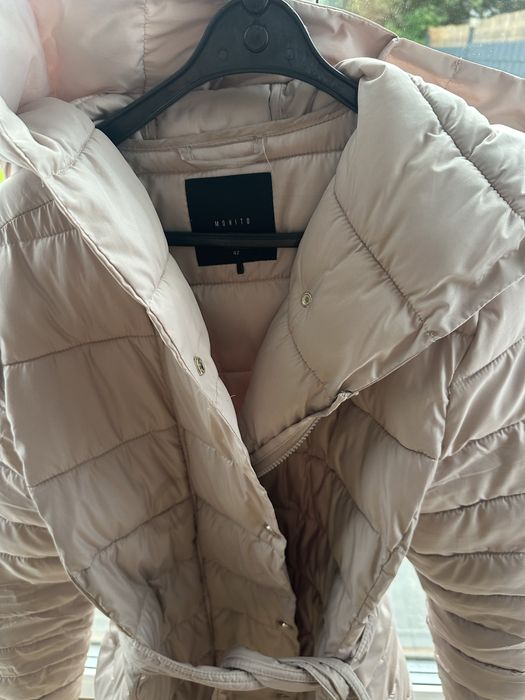 Kurtka Mohito, beżowa z kapturem