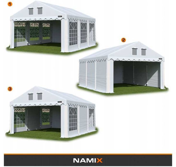 Namiot PRESTIGE 3x6-2,6m ogrodowy imprezowy garaż wzmocniony PVC 560g