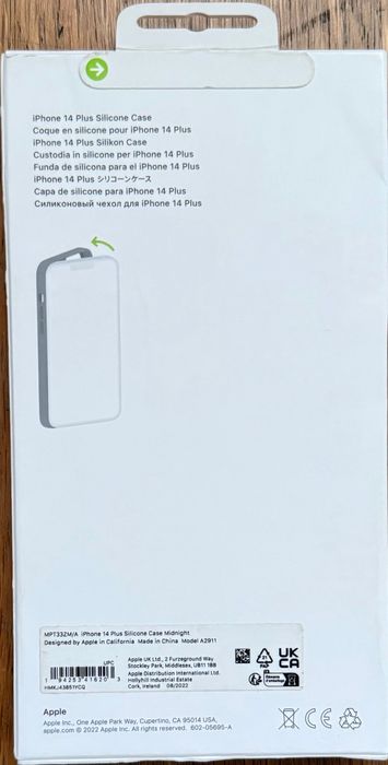 Capa Apple iPhone 14 Plus de silicone com Magsafe (cor: meia-noite)- nova