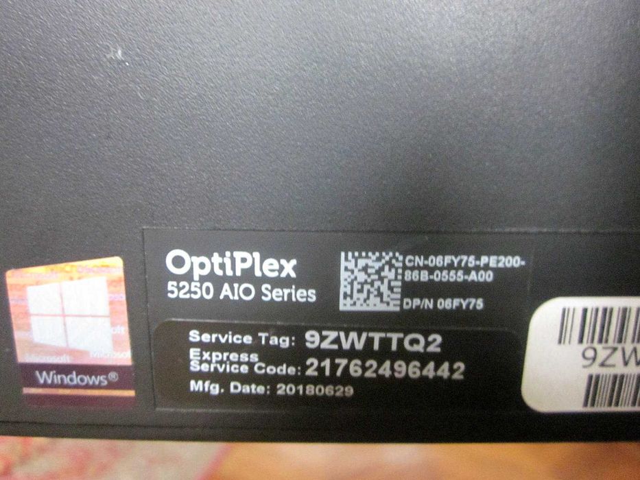 Моноблок Dell Optiplex 5250 AIO 21.5" IPS i5-7600/8GB/SSD+hdd