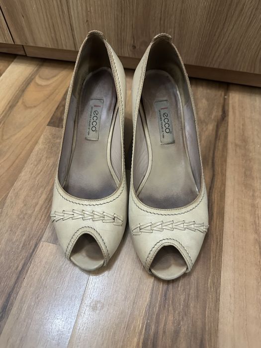 шкіряні туфлі Ecco, туфлі, жіночі туфлі, туфлі лодочка