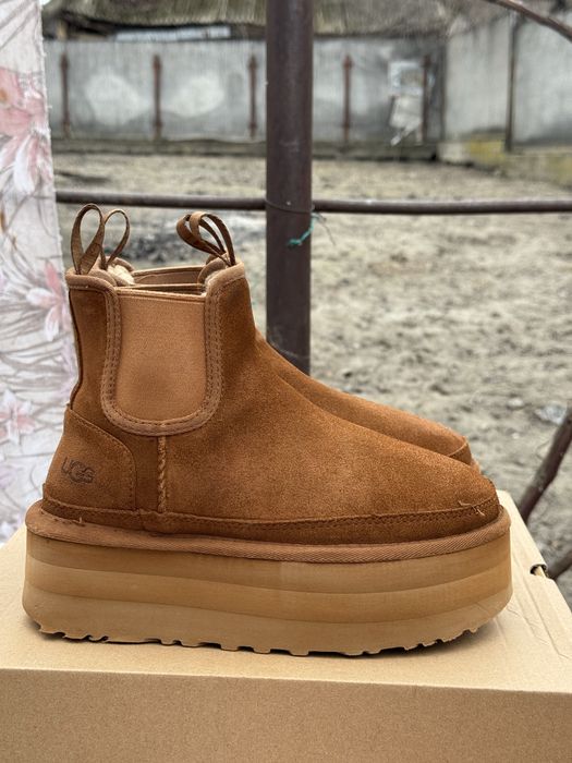 UGG Neumel chelsea chestnut platform угги оригінал