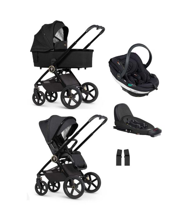 Zestaw 4w1 Venicci Upline 2 All Black +fotelik Be Safe Go Beyond +baza