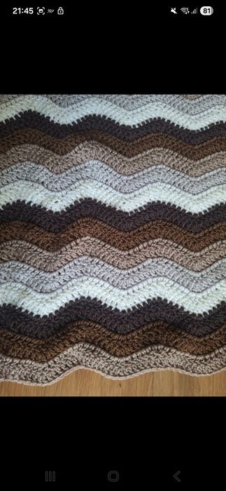 Manta tons castanhos handmade