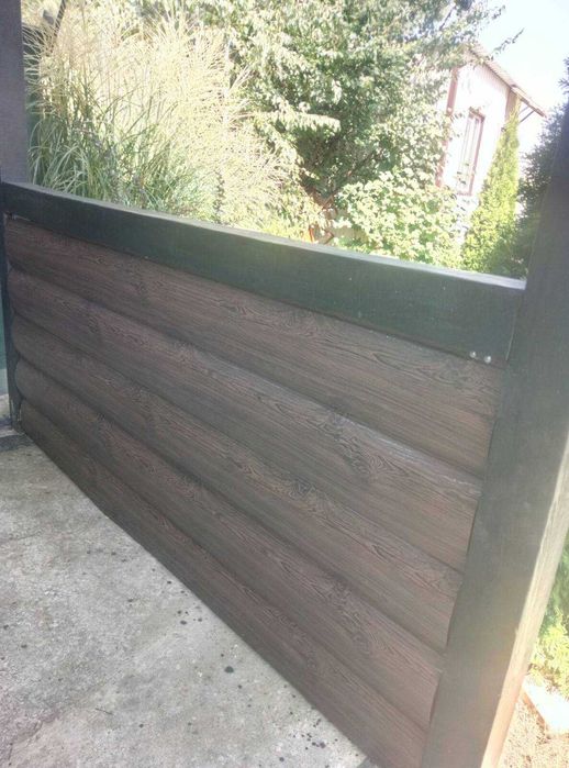 Металлический блок хаус Blocke house венге, Профнастил.