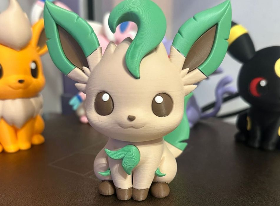 Pokemon Leafeon #470 figurka Eeveelucja 3D