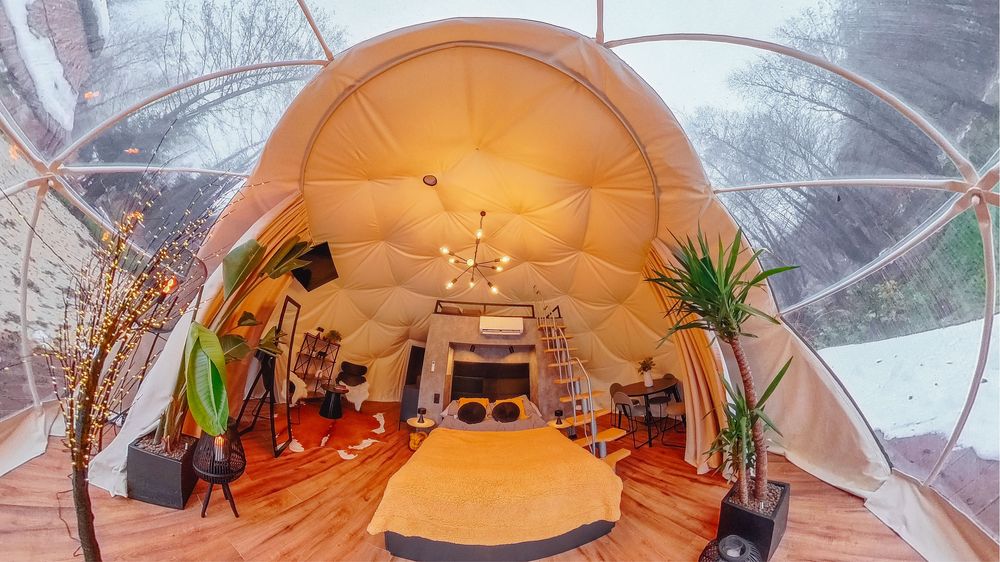 Domek na wynajem Glamping Igloo Sauna Sesje zdjęciowe od 10-12.2.