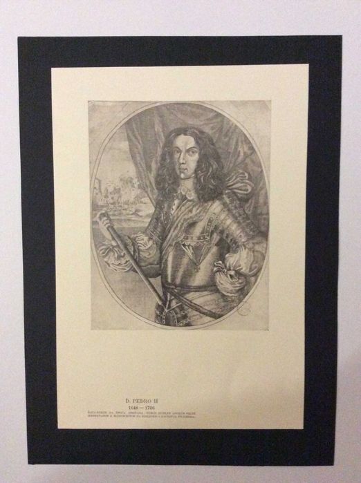 Personag. históricas portug. do passado. D. Pedro II. Estampa de 1933