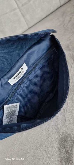 Nerka biodrowa Adidas Andicolor niebieska NOWA