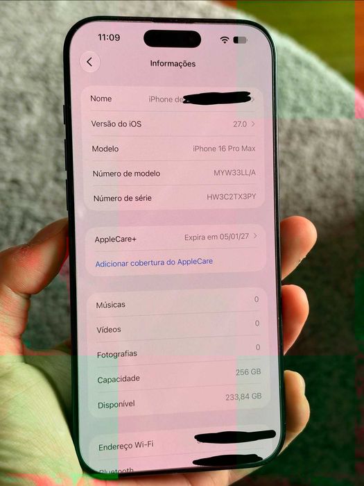 iPhone 16 Pro Max 256GB - com Apple Care Plus