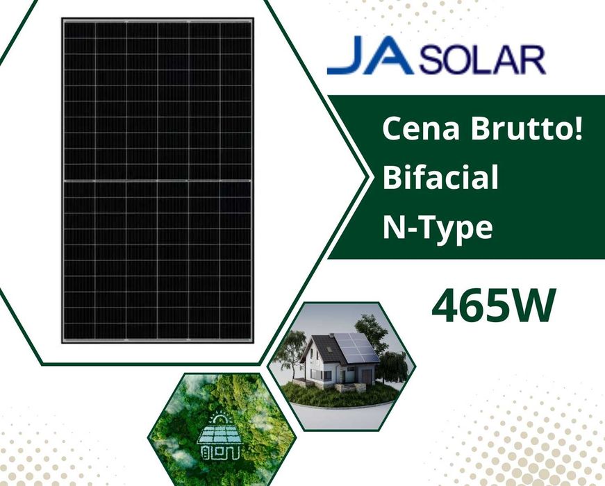 Panele Fotowoltaiczne 465W Ja Solar JAM54D40-465/LB_BFT | Fotowoltaika Jinko Longi