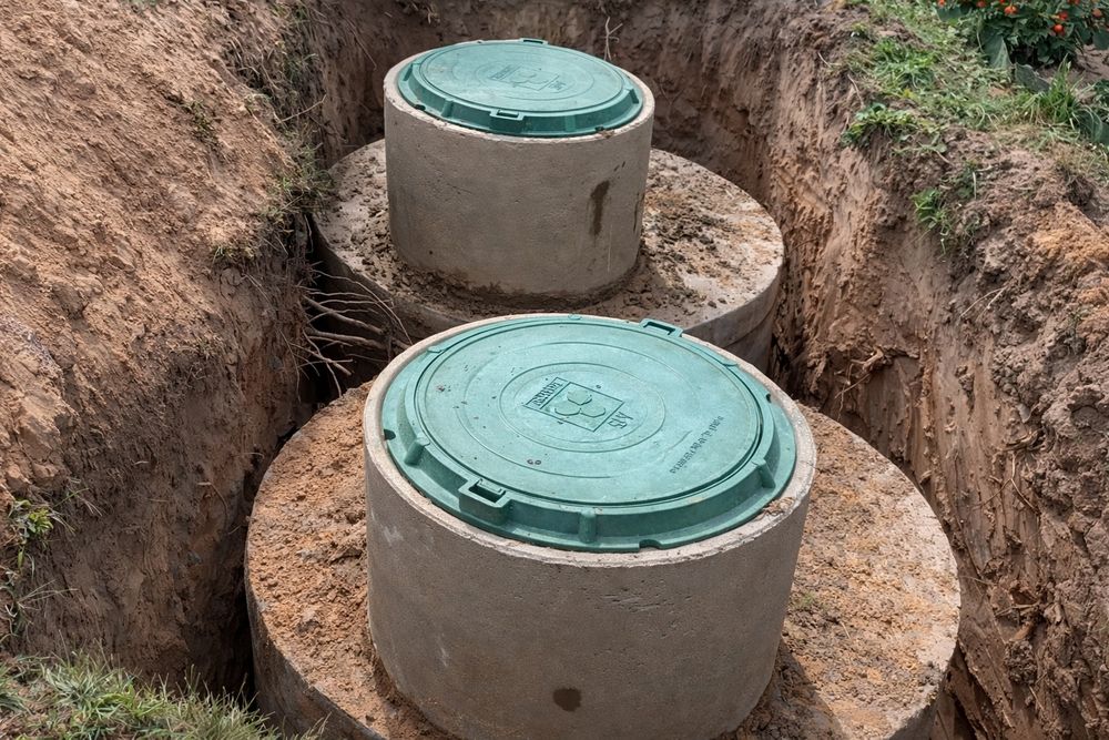 Копка септика під ключ. Каналізація с бетонних кілець. Виробник