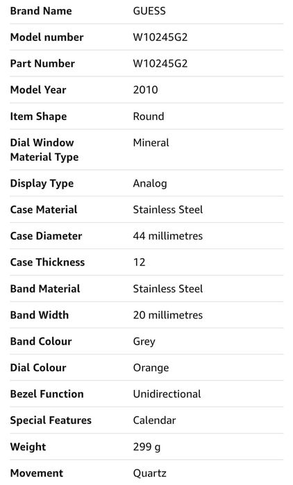 Relógio Guess W10245G2