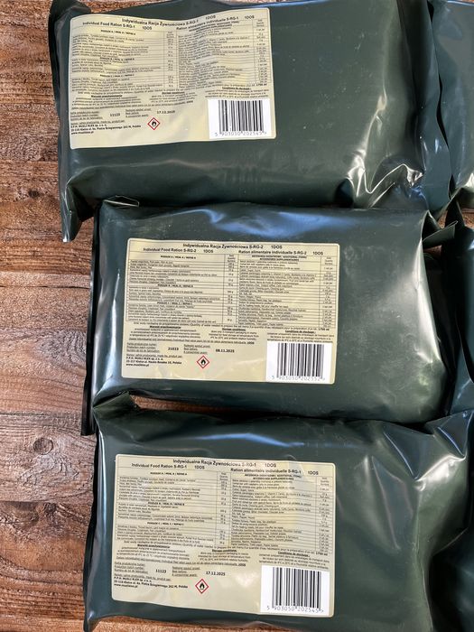 Wojskowe racje żywnościowe eski duże 8 szt.