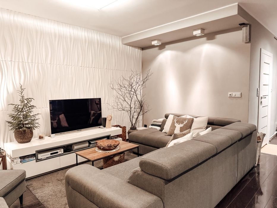 Gdynia Obłuże • 71,7 m² PREMIUM • Wanna + prysznic • Podłogówka • Audio • Rolety • Pełne AGD Whirlpool • Biokominek • Garaż + komórka • Os. Nawigator