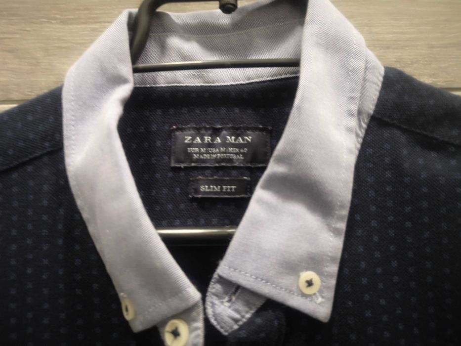 zara man- sliczna koszula bawelniana slim fit  m