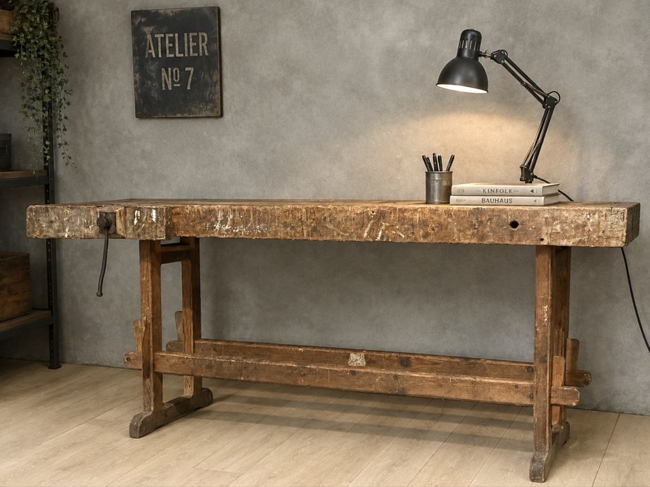 consola mesa bancada carpinteiro aparador movel tv antiga rustica