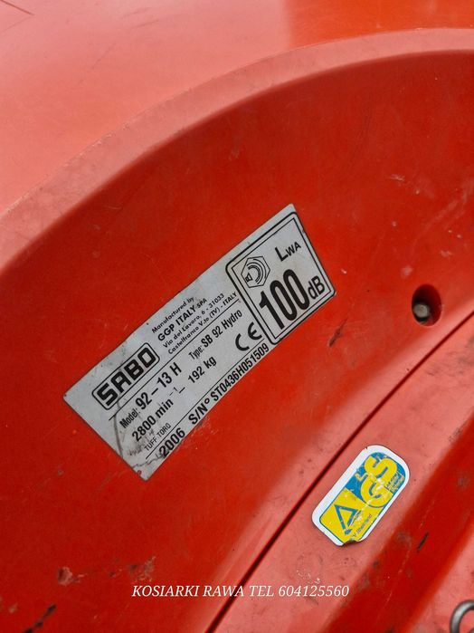 Kosiarka traktorek Sabo john deere 13,5kp hudrostatic 2008