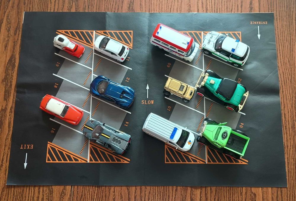 Hot Wheels, Matchbox Mata „Parking” 60×40 cm w skali 1:64 + gratis!