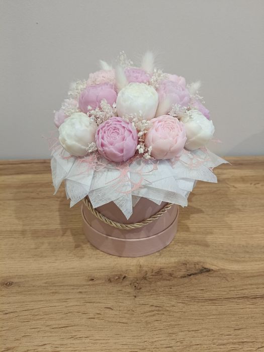 Flowerbox pudrowy roz