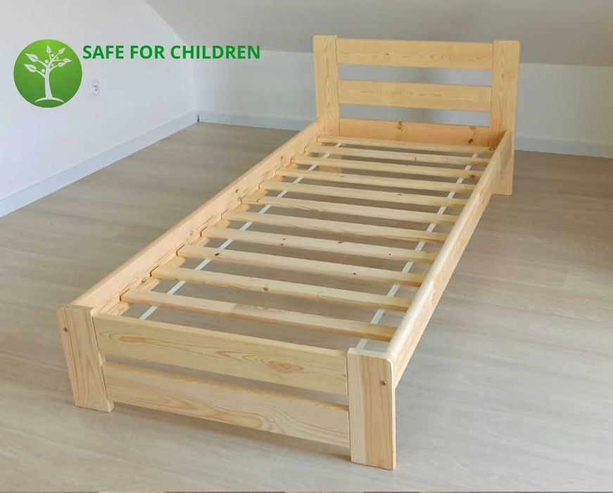 NOWE Łóżko sosnowe 90x200 + Stelaż INNE WYMIARY Gwarancja! DPD 0zł