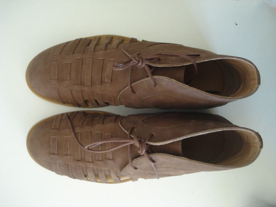 Botins/Sandálias castanhas de pele 38 EUREKA NOVO