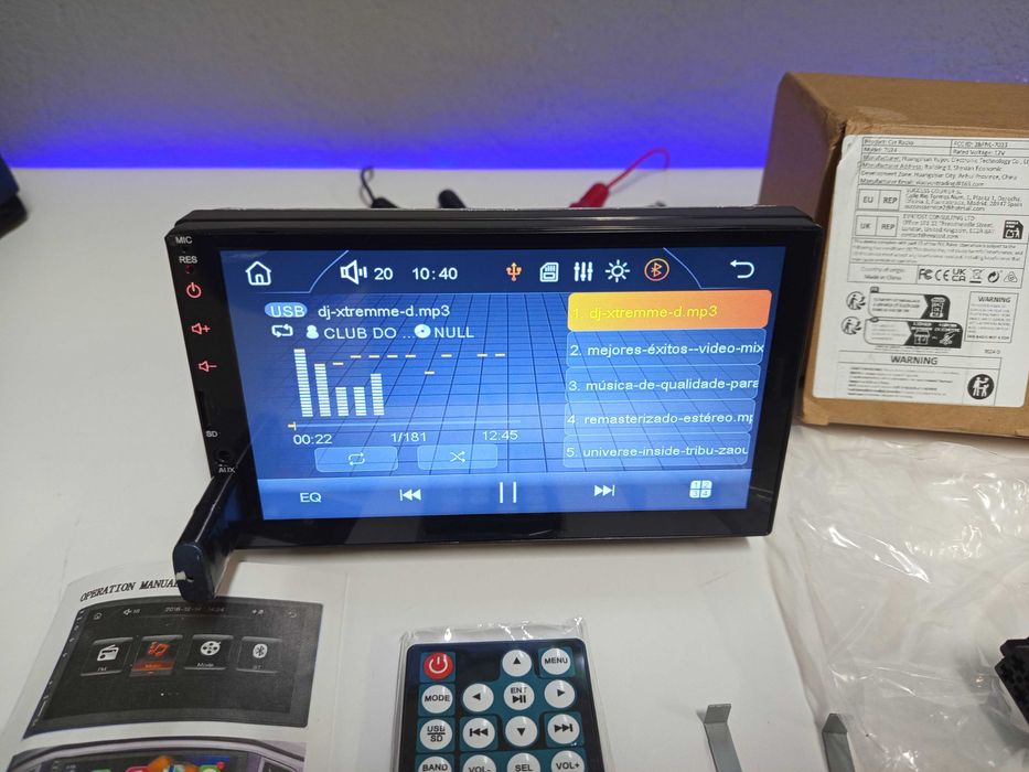 Rádio 1din carplay Bluetooth 7" Polegada