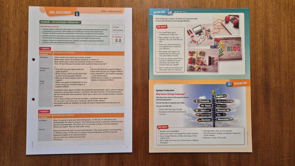 Vendo Pasta de Materiais Speaking & Writing TOP TEEN 10 - NOVA, SELADA