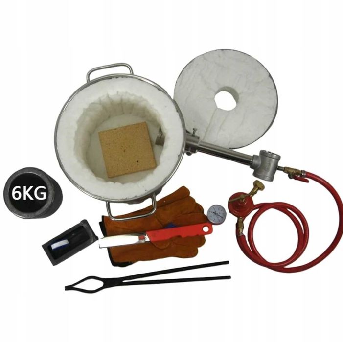 Piec do topienia metali 6KG gazowy propanowy LSMIITTH + zestaw