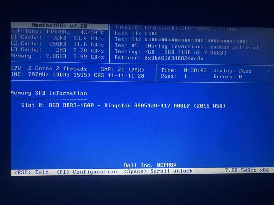 Оперативна памʼять Kingston  DDR3L  8 GB SO-DIMM