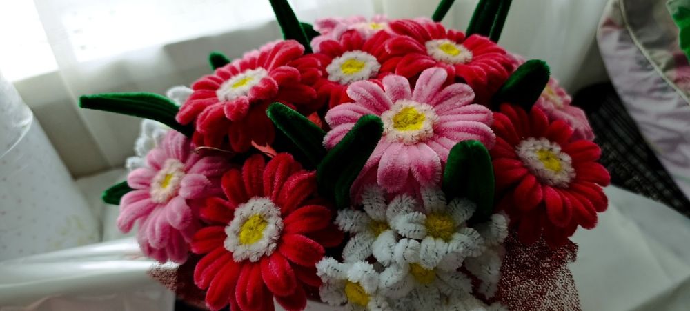 Букет із синельного дроту. Для Мами