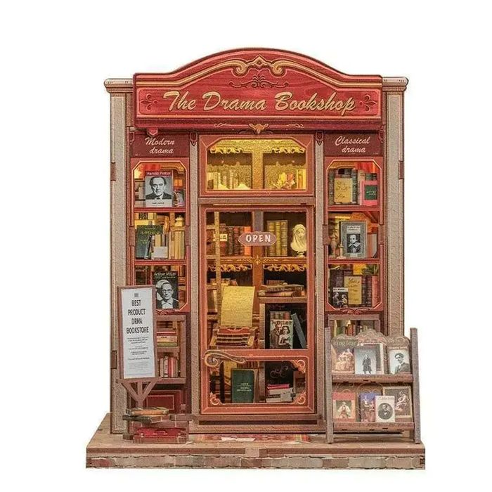Miniaturowy domek Book Nook W cieniu dobrej książki. Habarri