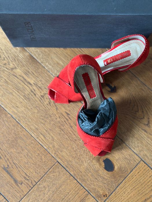 DENI CLER czerwone buty na obcasie r. 36