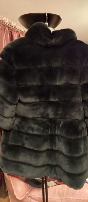 Натуральный полушубок- кофта из меха рекса