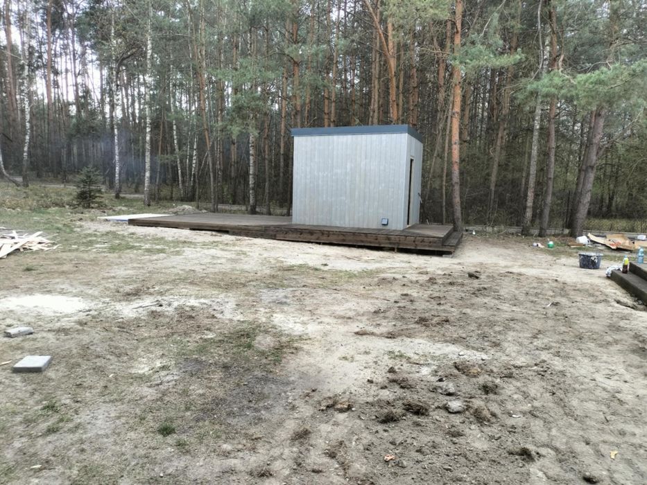 Trasy drewniane sauny i zadaszenia
