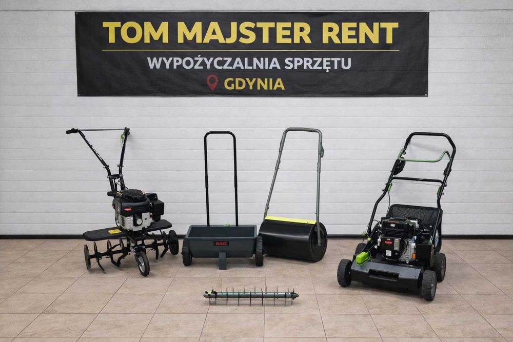 Wertykulator, areator spalinowy wynajem Gdynia i okolice z dowozem.